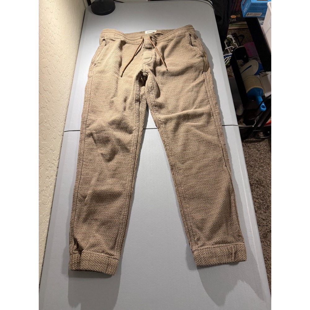 Taylor Stitch Mens Apres Jogger Sesame Sashiko Textured Lounge Pants Size L